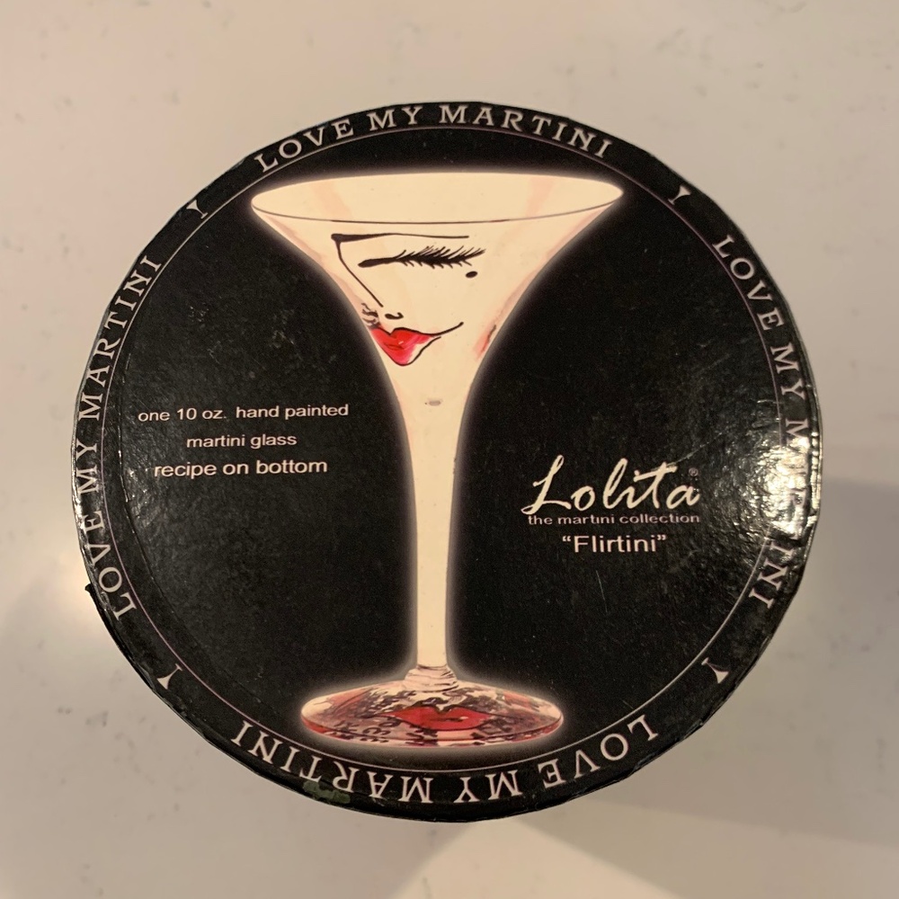 Lolita “Flirtini” Martini Glass NIB